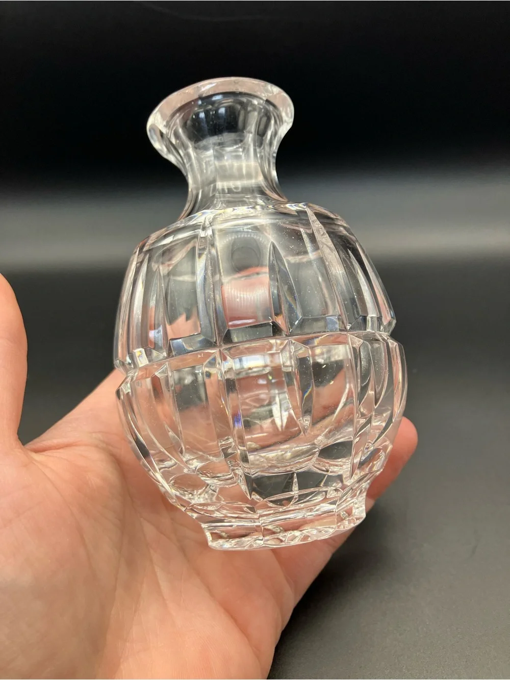 Ceska Clear Crystal Cut Glass Bud Vase - Home Accents